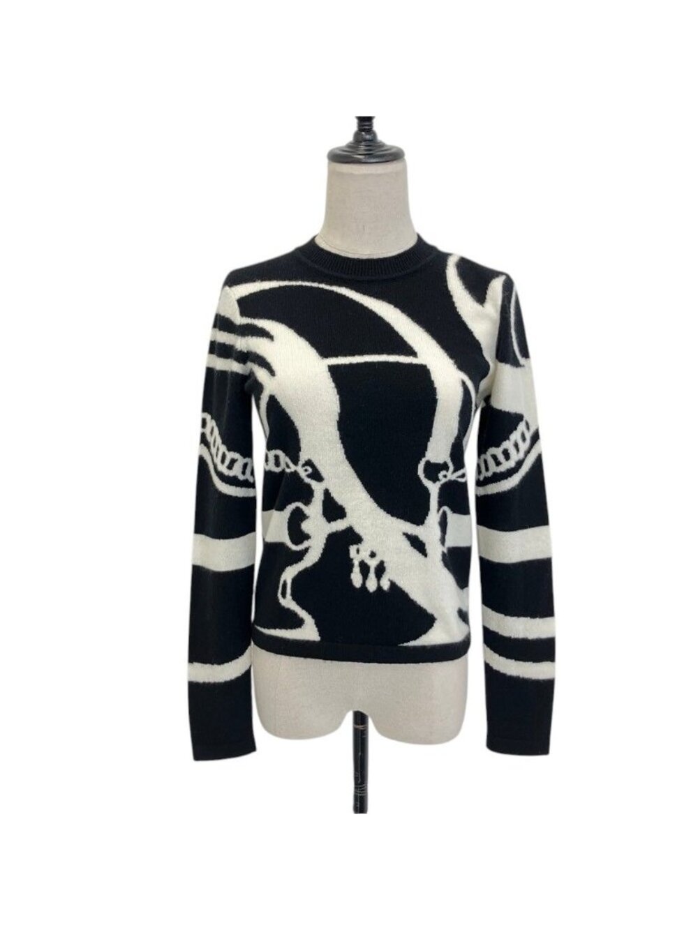 Hermes la Promenade du Matin Cashmere Knit Sweater Black Autumn Winter